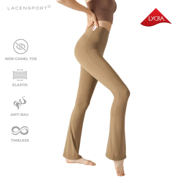 Lavie Flare Pants Cut Bray Legging Celana Olahraga Wanita Panjang Gym Zumba Senam Aerobik - Image 7