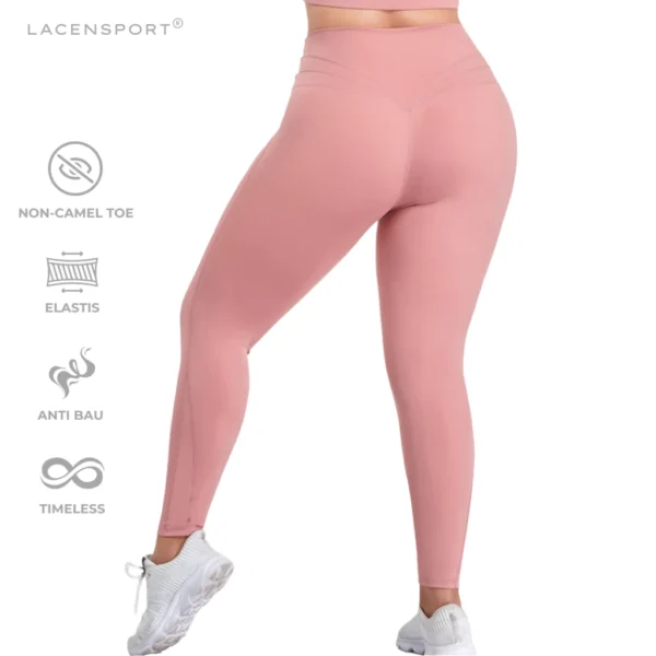 Saffron Legging Big Size Jumbo Pocket Celana Olahraga Wanita Panjang Gym Workout - Image 6