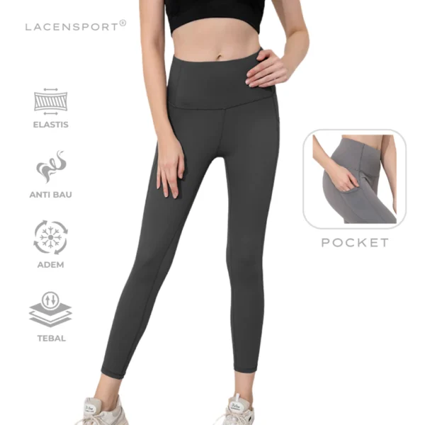 London Lux Sport Legging High Waist Celana Olahraga Wanita Panjang Gym Fitness Yoga Zumba - Image 3